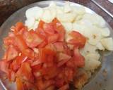 Potato green onion tomato veg recipe step 2 photo