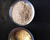 A picture of step 1 of Venpongal with Kuthiraivali millet.