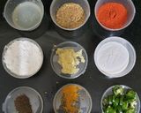 A picture of step 1 of Paneer 65.