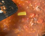 A picture of step 3 of Spaghetti Bolognese 🍝.