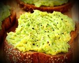 A picture of step 3 of Mike's Southwestern Avocado Whole Grain Breakfast Toast.