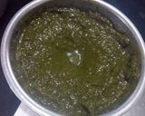 A picture of step 2 of Green pav bhaji.