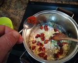A picture of step 3 of Garlic Soup with Chorizo.
