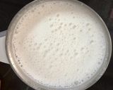 A picture of step 2 of Almond milk and Sweet Potato Soup served with Croutons.