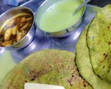 बथुआ आलू का पराठा और रायता रेसिपी चरण 4 फोटो