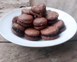 Foto langkah ke 14 dari resep Macaroon Kacang Coklat/Makaron tanpa tepung almond.