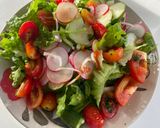 รูปขั้นตอนการทำที่ 1 ของ สลัดผักรวม🥗กับมะเขือเทศย่าง น้ำสลัดมะนาวมะเขือเทศน้ำมันมะกอก ลืมใส่ขนมปังปิ้งโรยค่ะ😆🍅🥬🥗