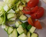 A picture of step 6 of Garlic Buttered Prawns & Chicken Salad.