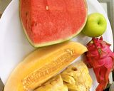 Hình bước làm 1 của món Hoa quả dầm