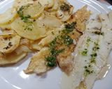 Foto del paso 9 de la receta: Lenguado Meunière al horno con patata panadera