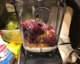 A picture of step 1 of Raspberry peach sorbet.