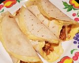 A picture of step 10 of Curry Chicken Egg Cheese Tortilla Wrap.