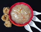 A picture of step 8 of Chicken Fettuccine Soup.