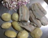 A picture of step 1 of Raw Banana Tikki.