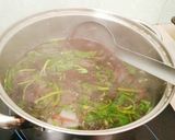 Hình bước làm 1 của món Canh cua rau dền
