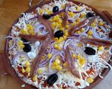 A picture of step 5 of Chicken Mince-Crust Pizza.