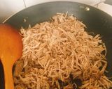 Hình bước làm 2 của món Chà bông heo (siêu tơi bằng máy nhồi bột)