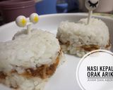 Foto langkah ke 4 dari resep Nasi kepal orak arik ayam.