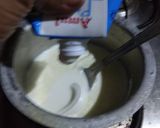 A picture of step 2 of Vanilla Panna cotta in Strawberry Sauce.