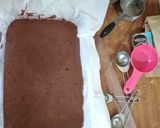 A picture of step 4 of Chocolate Swiss roll#dessert recipe.