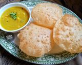 A picture of step 8 of Mini puri with Aloo ki tarkari.
