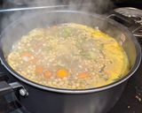 A picture of step 4 of 10 ingredient, 1-pot lentil soup.