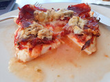 10-minute chicken "pizza" with jamón ibérico and gorgonzola