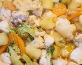 Foto del paso 2 de la receta: Patatas al horno con chorizo patatero y pollo