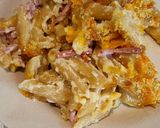 Une image de l'étape 6 de Gratin de pâtes sauce cheddar.