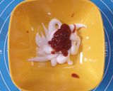A picture of step 1 of Tricolour Paneer Mayo Veg Toast.