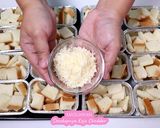 Foto langkah ke 4 dari resep PUDING ROTI PANGGANG ALA BREADTALK | Tanpa Gelatin Tanpa Jelly.