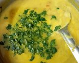 A picture of step 6 of Hesarubele Bili Saru/Moong dal tomato rasam.