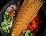 A picture of step 1 of One Pot Spaghetti.