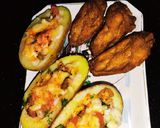 A picture of step 5 of Baked Potato 🥔 with Chicken Wings 😋.