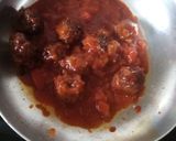 A picture of step 6 of Spaghetti and meatballs.