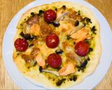 A picture of step 4 of Pizza Salmone☆.