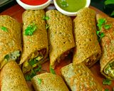 A picture of step 8 of Protein-Packed Veggie Paneer Roll.