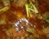 A picture of step 6 of Beef chilli garlic khrahi.