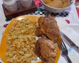 Pas rețetă Pilaf de orez cu pulpe de cocoș 1 fotografie