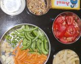 A picture of step 1 of Penne Arrabbiata.