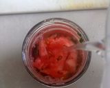 A picture of step 3 of Cilantro Watermelon Water.