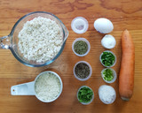 Foto del paso 1 de la receta: Tortitas de arroz y vegetales en freidora de aire