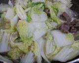 Hình bước làm 1 của món Cải thảo xào thịt bò