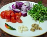A picture of step 1 of Curry Leaves Pepper Chicken.