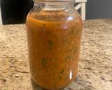 A picture of step 4 of Roasted heirloom and caramelized onion red sauce.