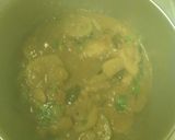A picture of step 6 of ARATIKAYA PULUSU(raw banana curry).