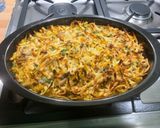Une image de l'étape 17 de Gratin de spätzles à l’ananas, fromage et petits légumes.