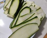 Foto del paso 1 de la receta: Calabacín gratinado con jamón y queso (air fryer)
