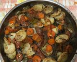 صورة لخطوة 6 من وصفة لحمه على ورق دوالي مع الخضره بتشهي 👌🏼😋