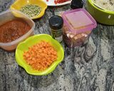 A picture of step 1 of Shinkafa da wake da salad.
